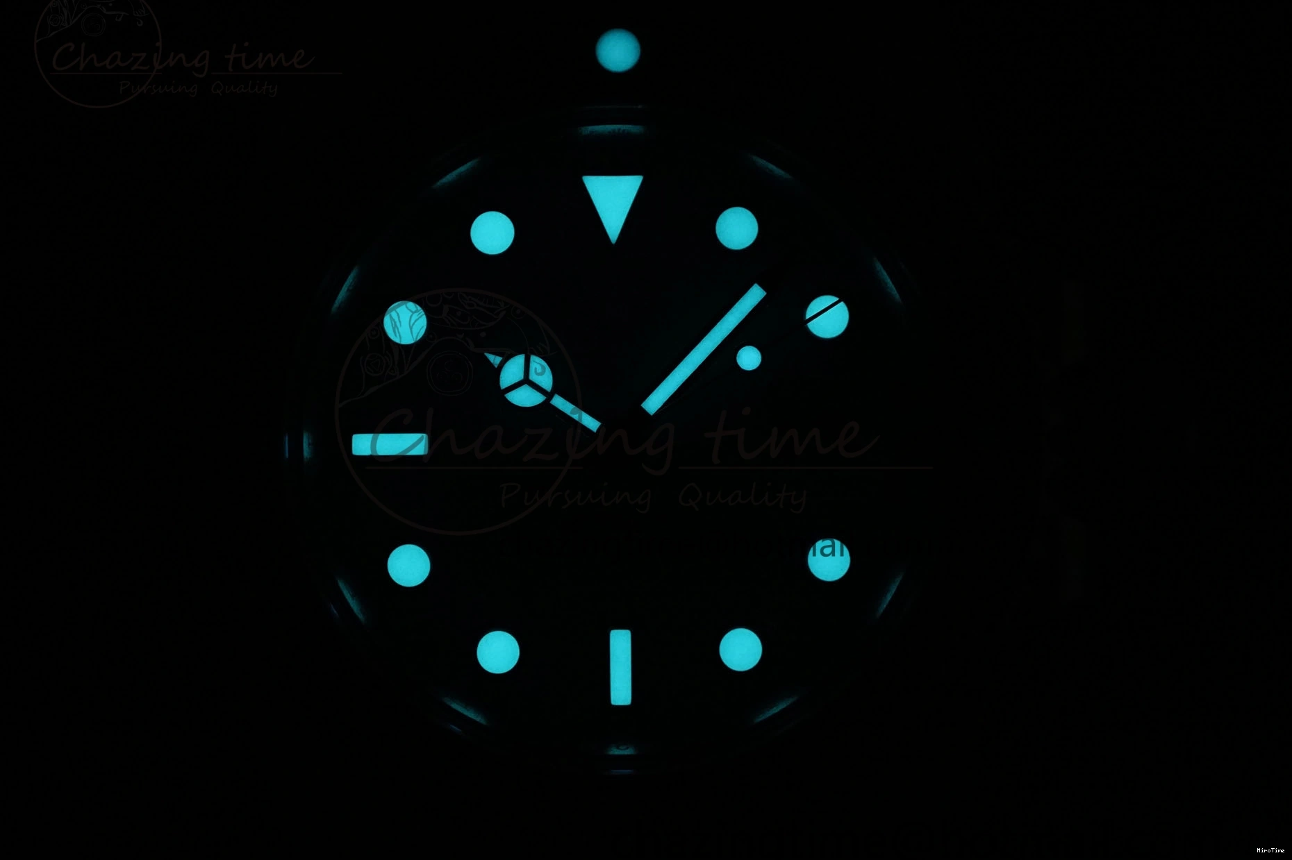 MiroTime 0104 Submariner Sandblasted DIWF Best Edition White Bezel Pink Dial Dial on SS Bracelet VR TravelReady 2066